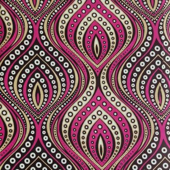 Preview: Afrikanischer Wax Print Stoff Baumwolle PINK DIAMONDS